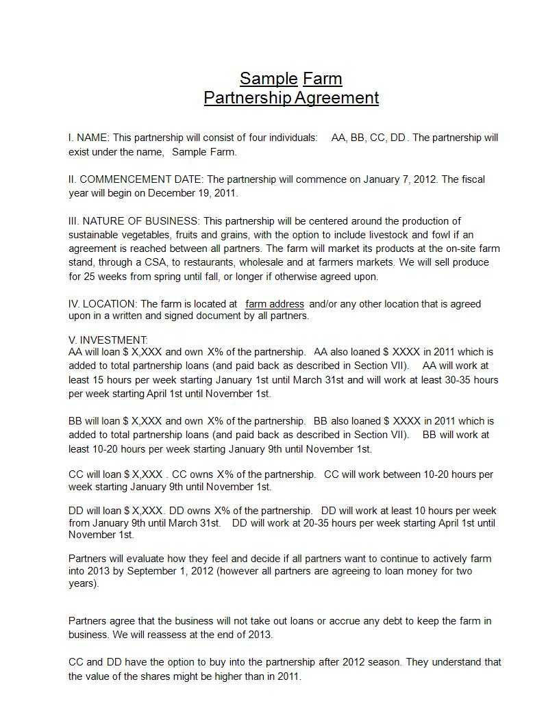 24+ Free Partnership Agreement – Pdf, Doc | Examples With Free Business Partnership Agreement Template Uk