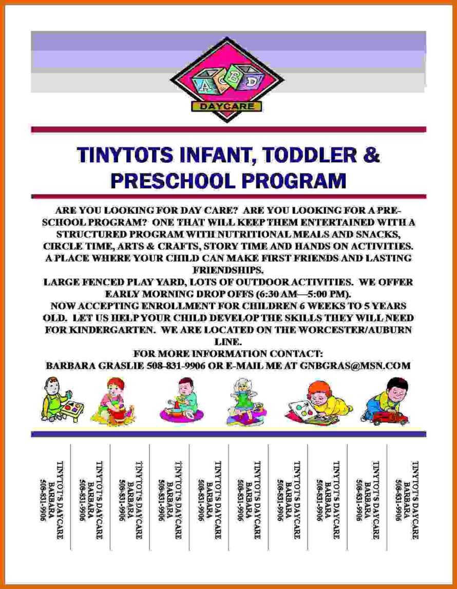 25 Beautiful Free Paid Templates For Daycare Flyers Pertaining To Daycare Flyer Templates Free