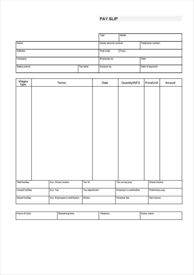 27+ Free Pay Stub Templates - Pdf, Doc, Xls Format Download For Free Pay Stub Template Word