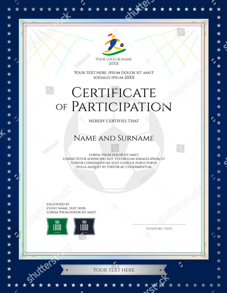 28+ Certificate Of Participation Designs & Templates – Psd Throughout Free Templates For Certificates Of Participation