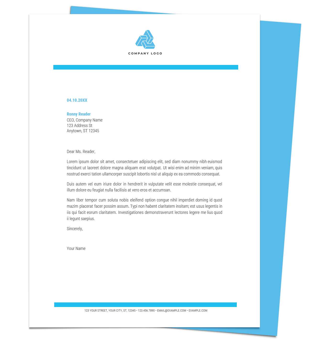 3 Free Letterhead Templates – Printable Receipt Template For Company Letterhead Template Doc