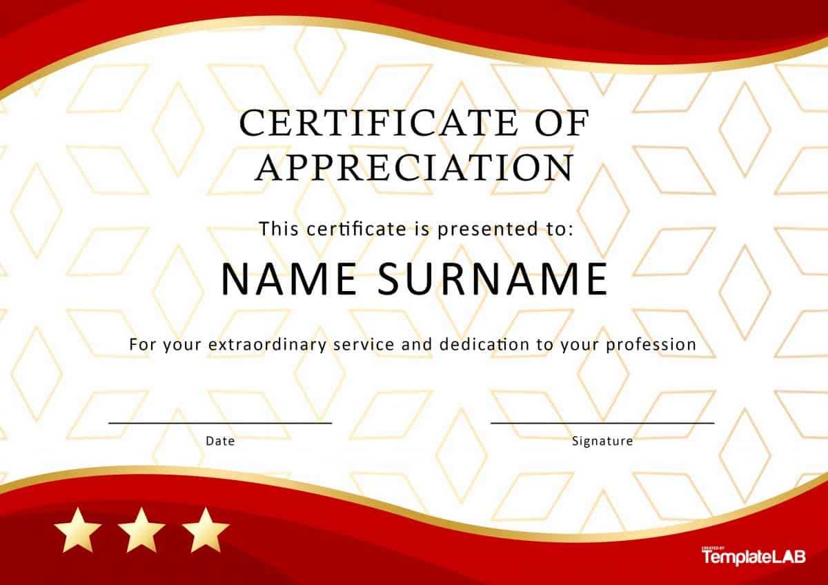 30 Free Certificate Of Appreciation Templates And Letters For Employee Of The Year Certificate Template Free