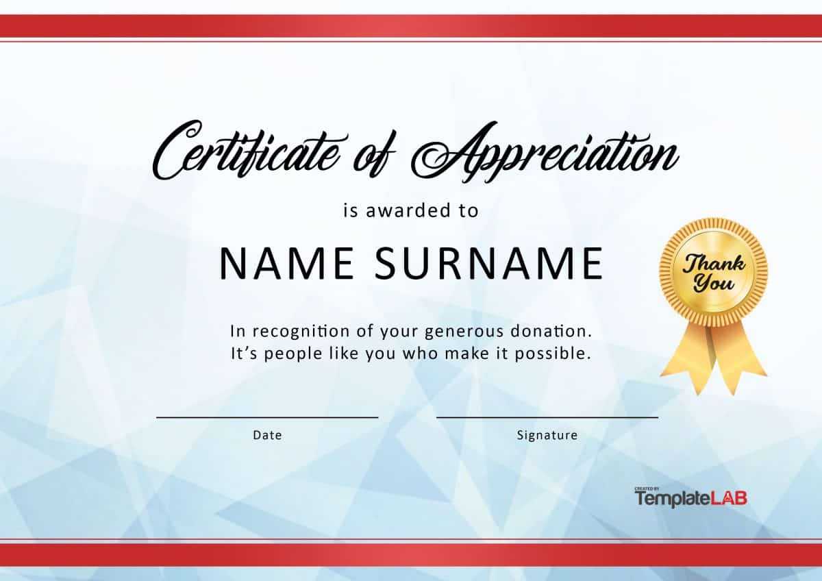 30 Free Certificate Of Appreciation Templates And Letters Throughout Formal Certificate Of Appreciation Template