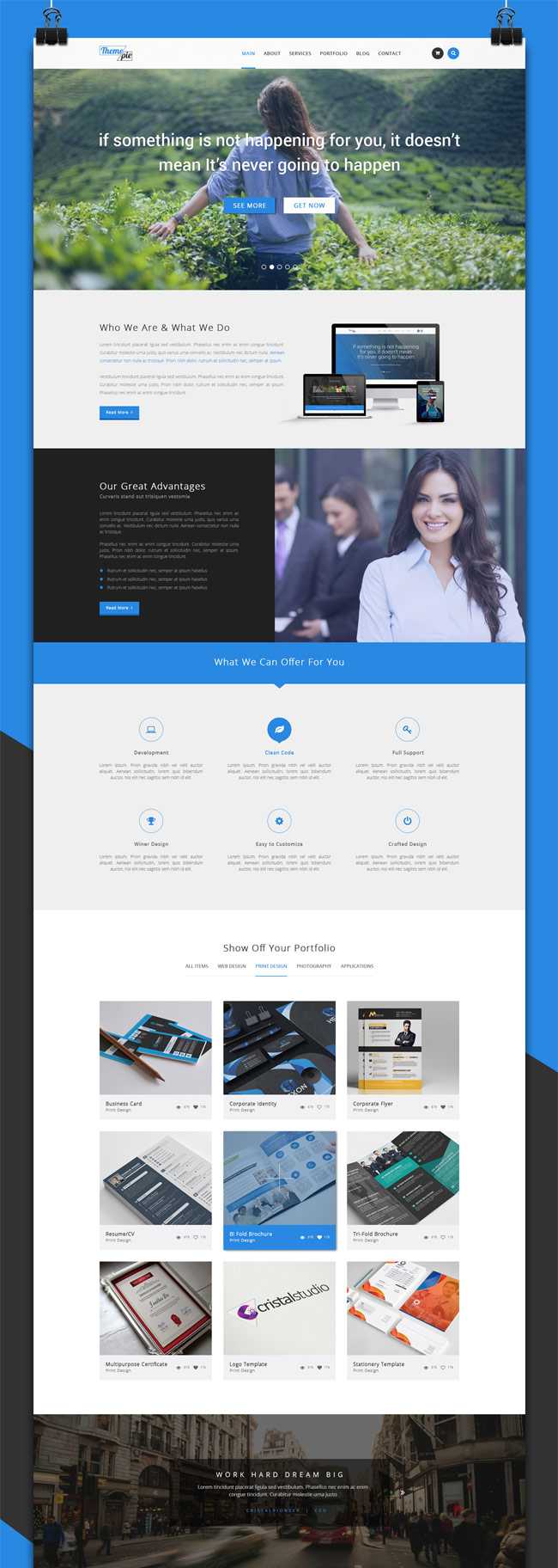 30+ Free Psd Portfolio Website Templates - Designmaz Throughout Free Psd Website Templates For Business