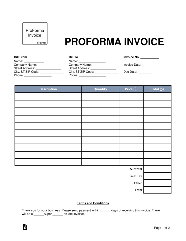 30 Pro Forma Invoice Example | Andaluzseattle Template Example Pertaining To Free Proforma Invoice Template Word
