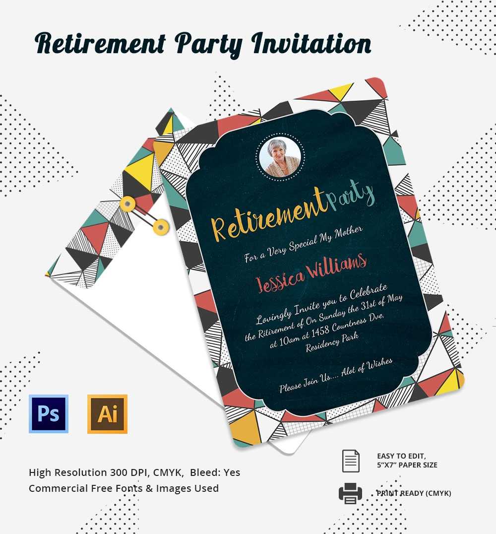 30+ Retirement Invitation Templates – Psd, Ai, Word | Free With Free Retirement Templates For Flyers