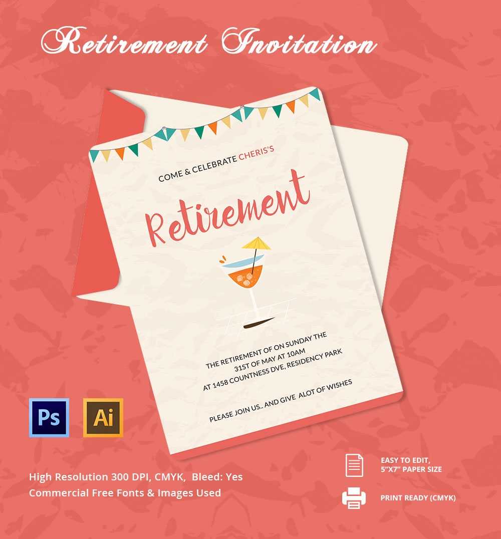 30+ Retirement Invitation Templates – Psd, Ai, Word | Free With Regard To Free Retirement Flyer Templates