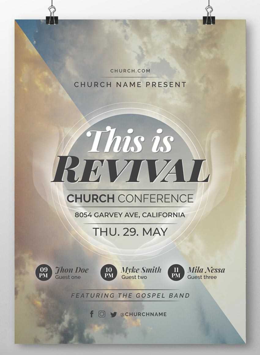 31 Best Church Flyer Templates (Psd & Indesign Flyer Templates) Intended For Free Church Revival Flyer Template
