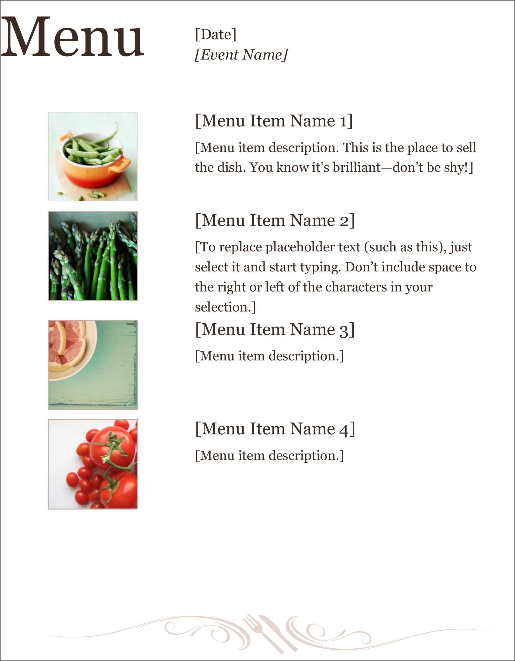 32 Free Simple Menu Templates For Restaurants, Cafes, And Intended For Free Cafe Menu Templates For Word