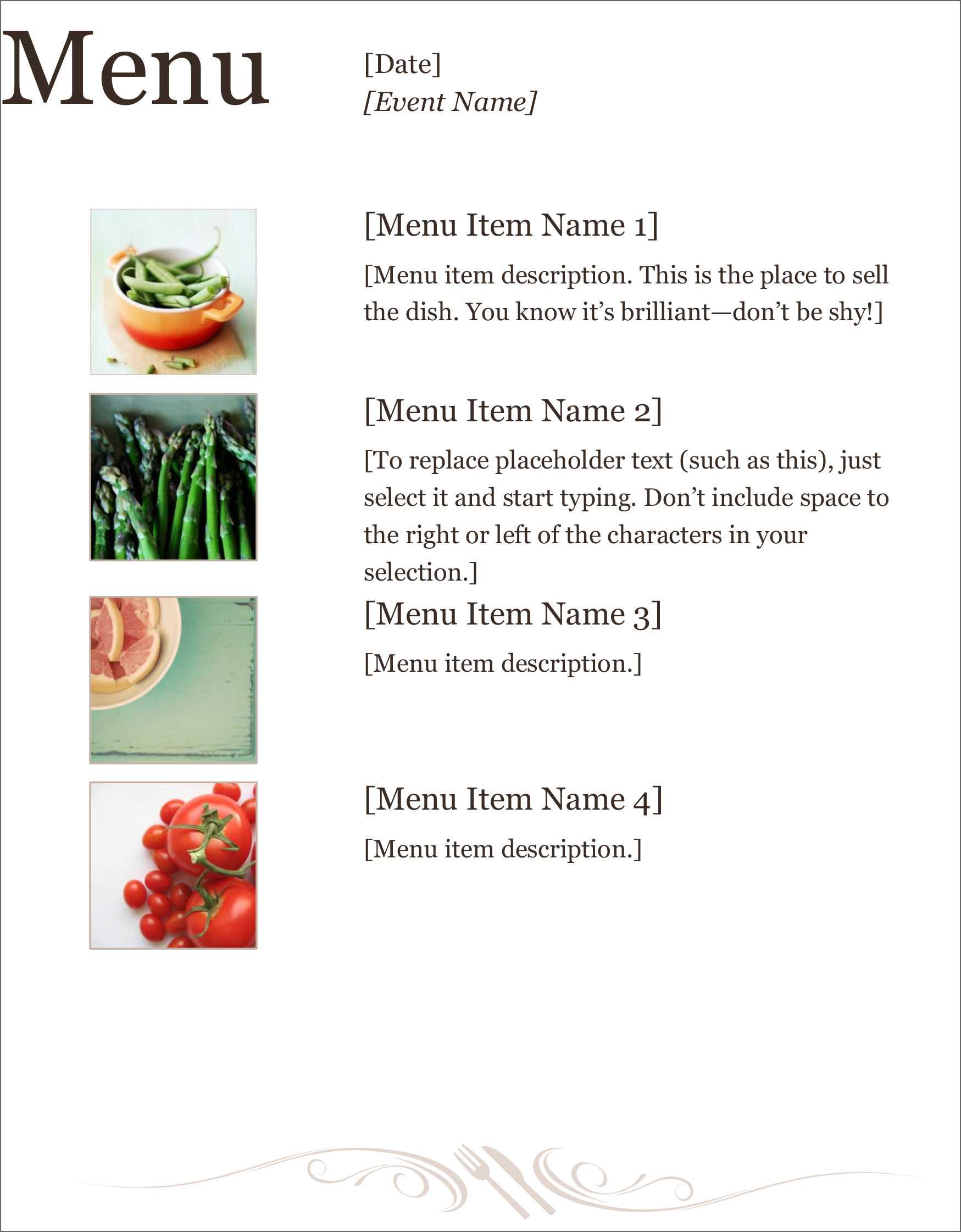 32 Free Simple Menu Templates For Restaurants, Cafes, And Pertaining To Free Restaurant Menu Templates For Microsoft Word