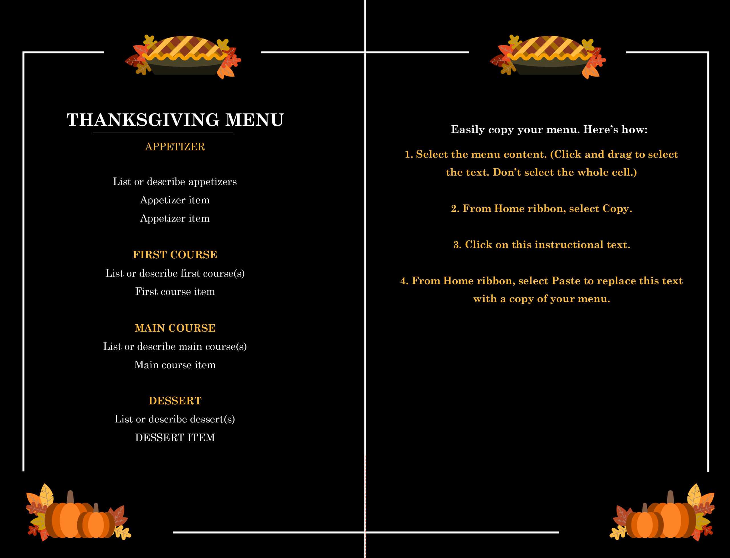 32 Free Simple Menu Templates For Restaurants, Cafes, And With Football Menu Templates