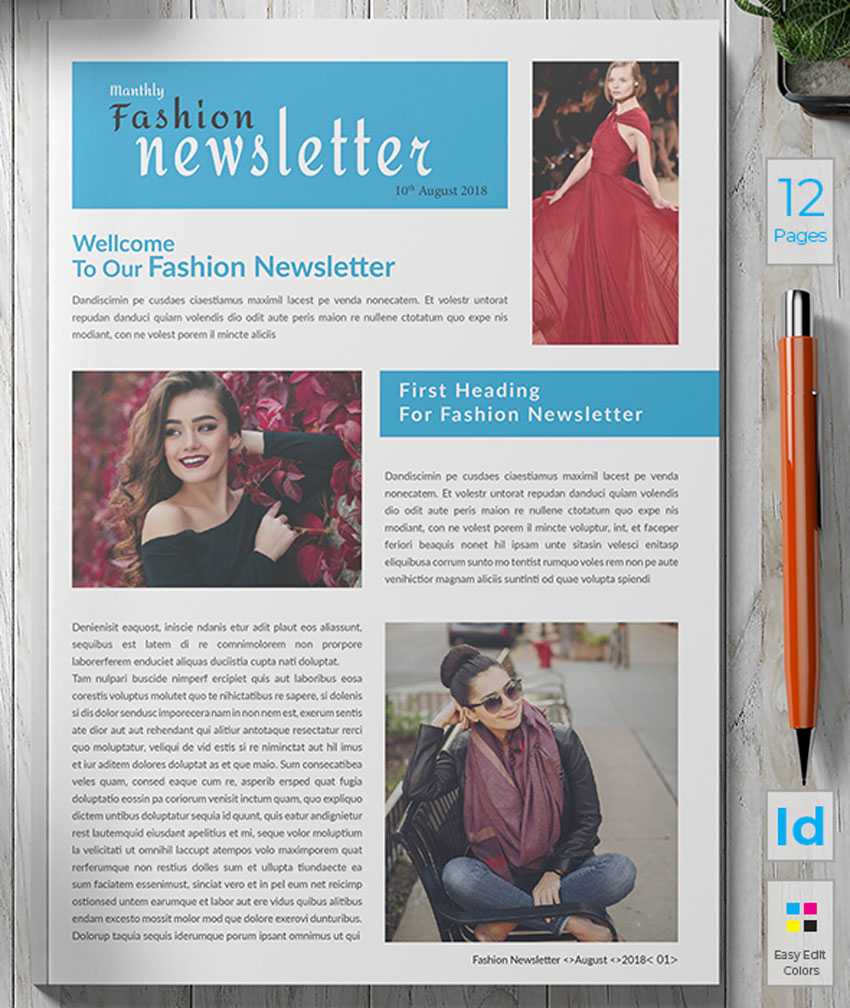 free templates for indesign newsletter