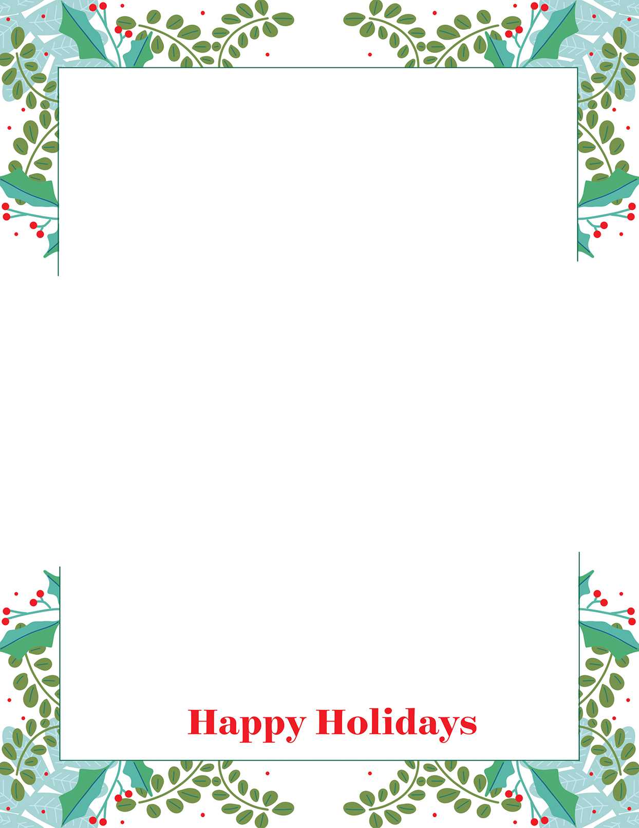 33 Free Templates To Help You Send Holiday Cheer Throughout Christmas Letter Templates Free Printable