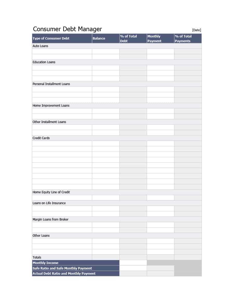 38 Debt Snowball Spreadsheets, Forms & Calculators ❄❄❄ Intended For Credit Card Payment Spreadsheet Template