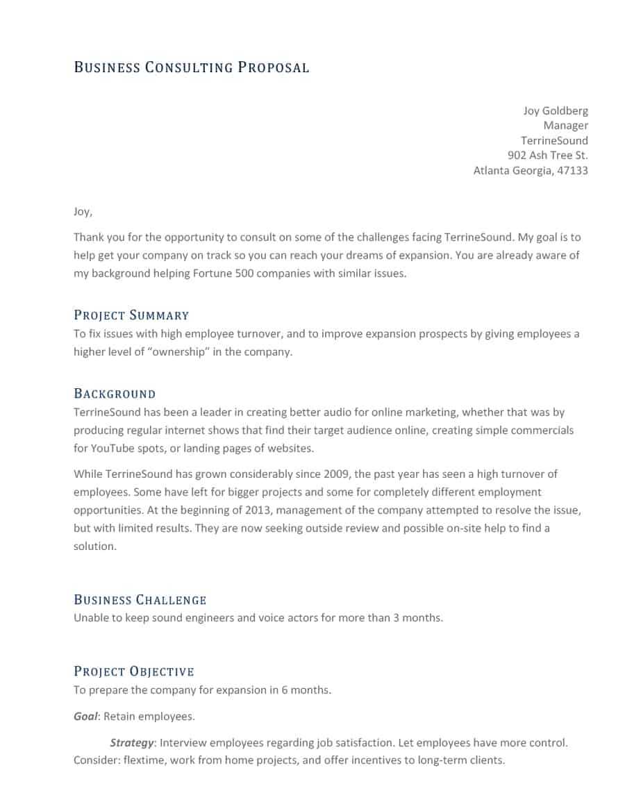 39 Best Consulting Proposal Templates [Free] ᐅ Template Lab With Consulting Proposal Template Word