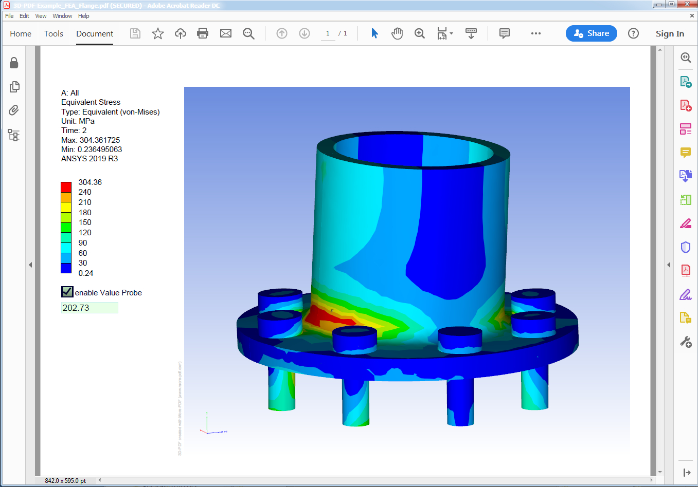 3D Pdf Examples Of Engineering Analysis Cae Simulation Intended For 