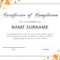 40 Fantastic Certificate Of Completion Templates [Word Inside Free Completion Certificate Templates For Word
