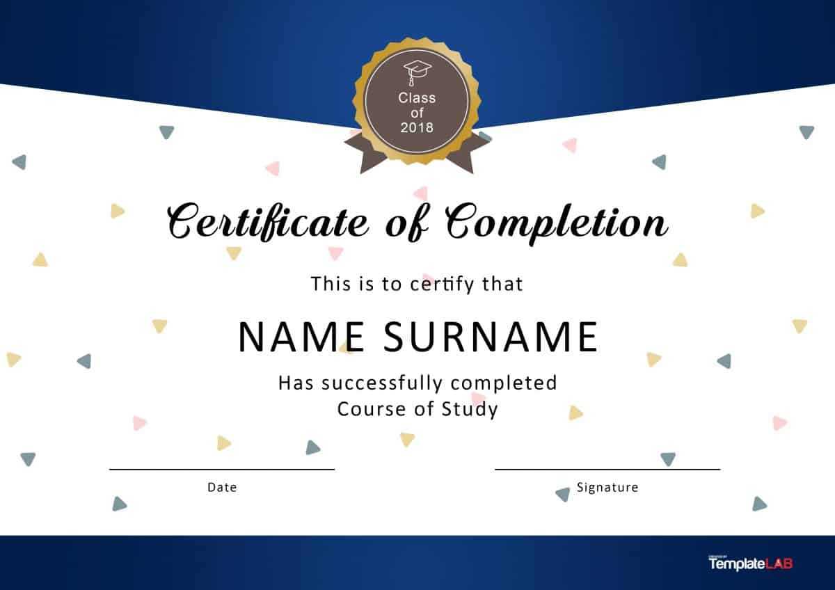 40 Fantastic Certificate Of Completion Templates [Word Throughout Free Certificate Of Completion Template Word