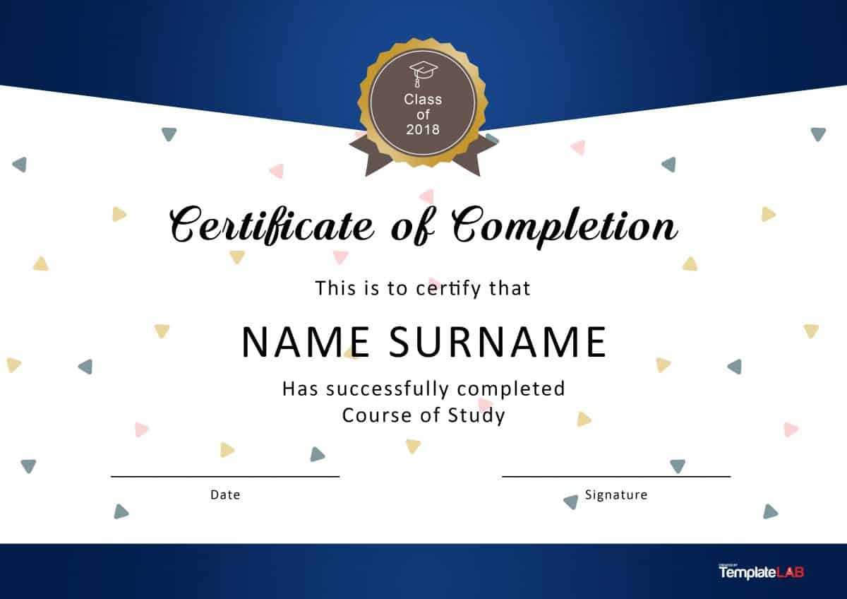 40 Fantastic Certificate Of Completion Templates [Word Throughout Free Training Completion Certificate Templates