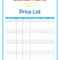 40 Free Price List Templates (Price Sheet Templates) ᐅ Intended For Concession Stand Menu Template