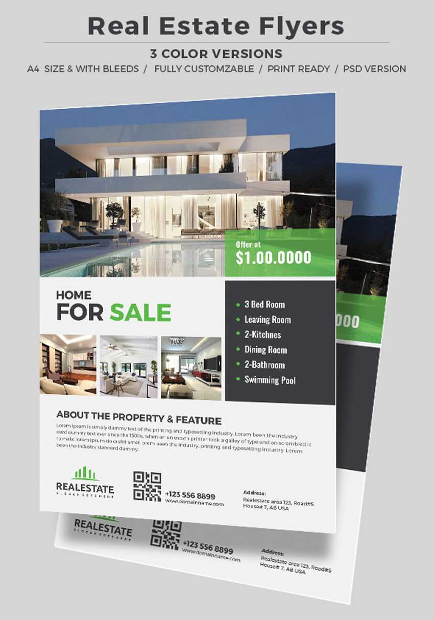 40 Professional Real Estate Flyer Templates Intended For Free House For Sale Flyer Templates