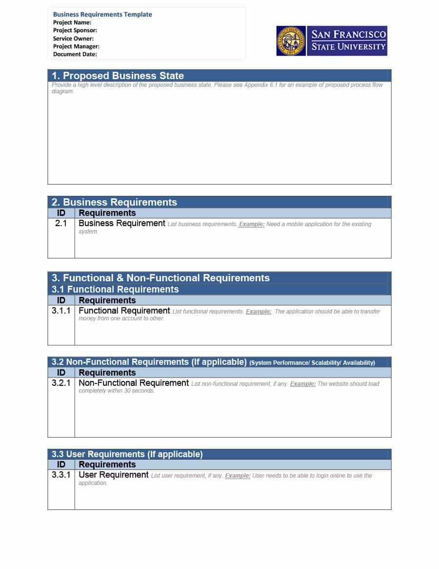 40+ Simple Business Requirements Document Templates ᐅ Throughout Example Business Requirements Document Template
