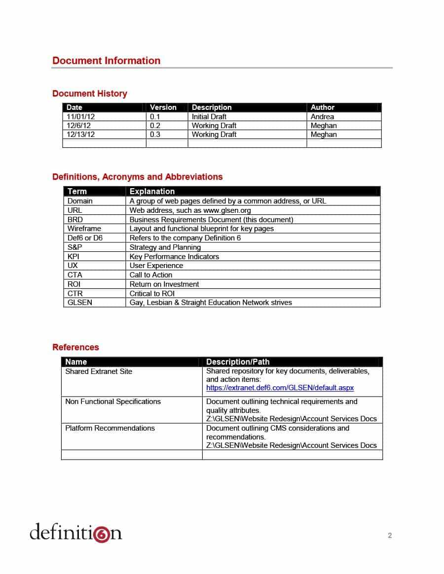 40+ Simple Business Requirements Document Templates ᐅ Within Free Document Templates For Business