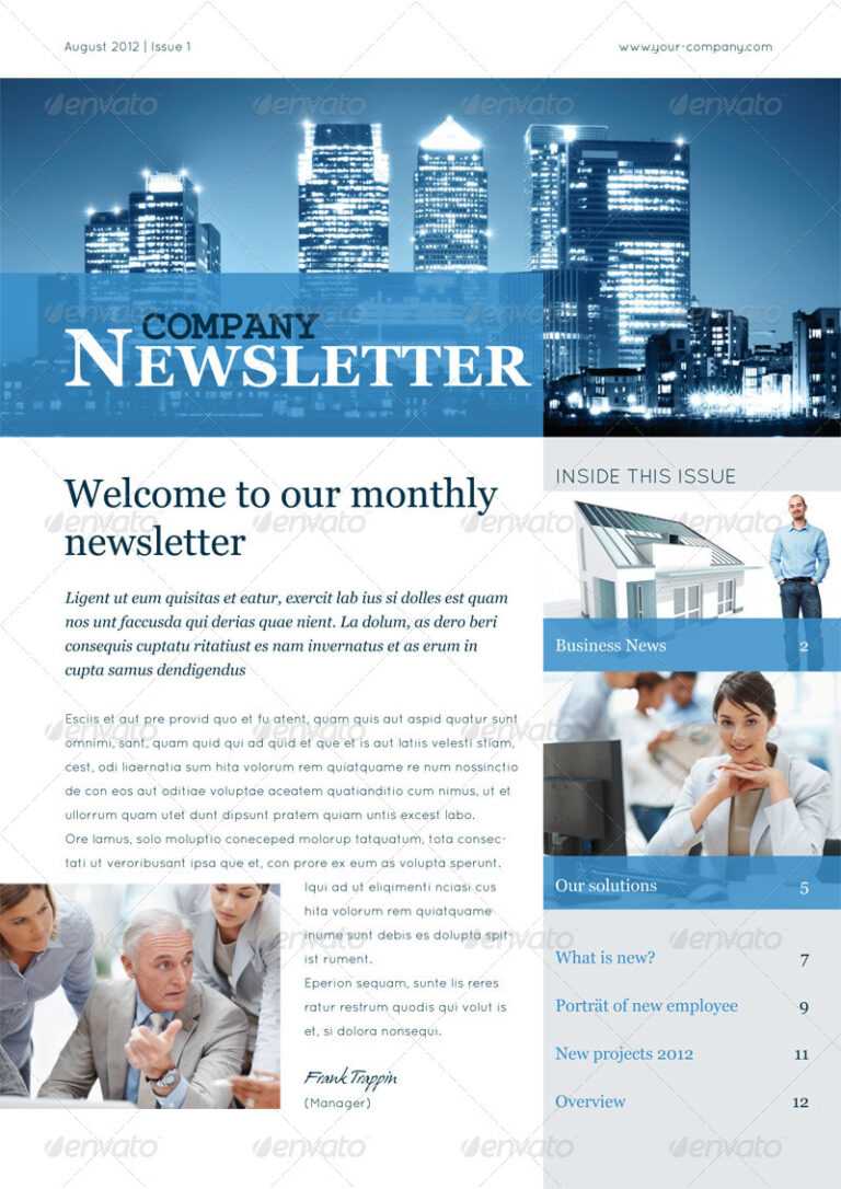 46+ Printable Newsletter Templates In Psd & Indesign Formats Throughout 