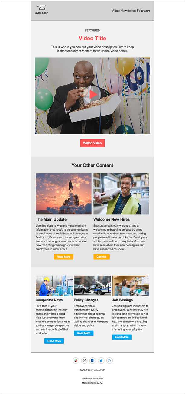5 Internal Newsletter Templates For Outlook That Employees Pertaining To Employee Newsletter Templates