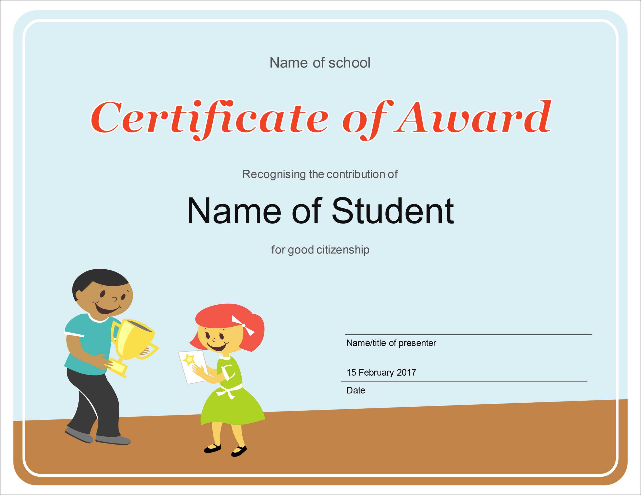 50 Free Creative Blank Certificate Templates In Psd With Free School Certificate Templates