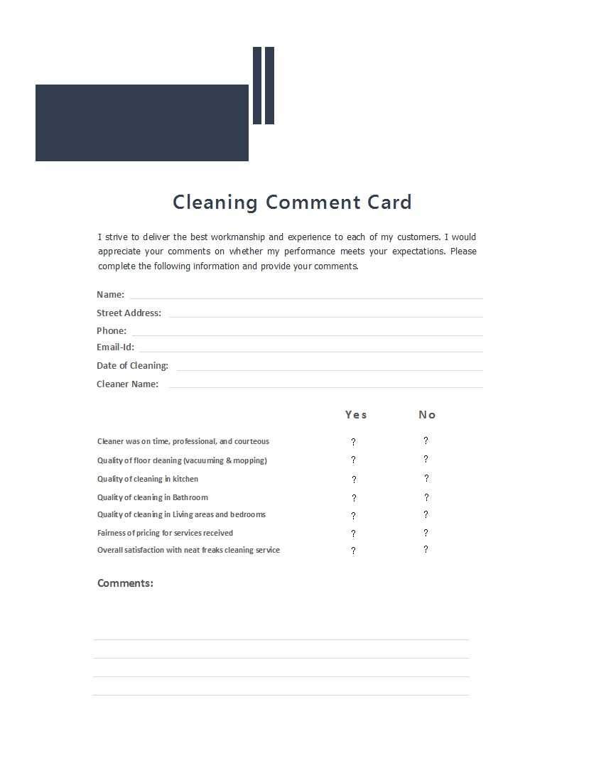 50 Printable Comment Card & Feedback Form Templates ᐅ Inside Customer Information Card Template