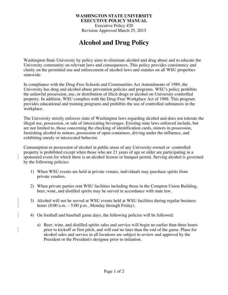 6+ Drug & Alcohol Policy Templates - Pdf, Doc | Free With Regard To Drug And Alcohol Policy Template