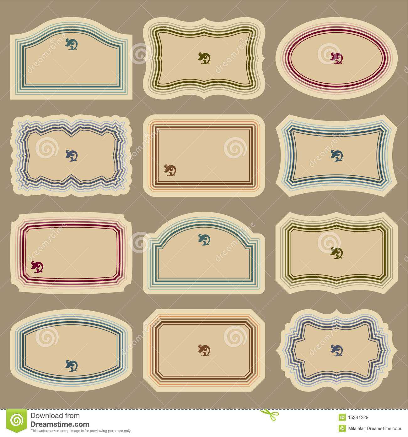 7 Blank Vintage Label Vector Images – Free Printable Blank With Decorative Label Templates Free