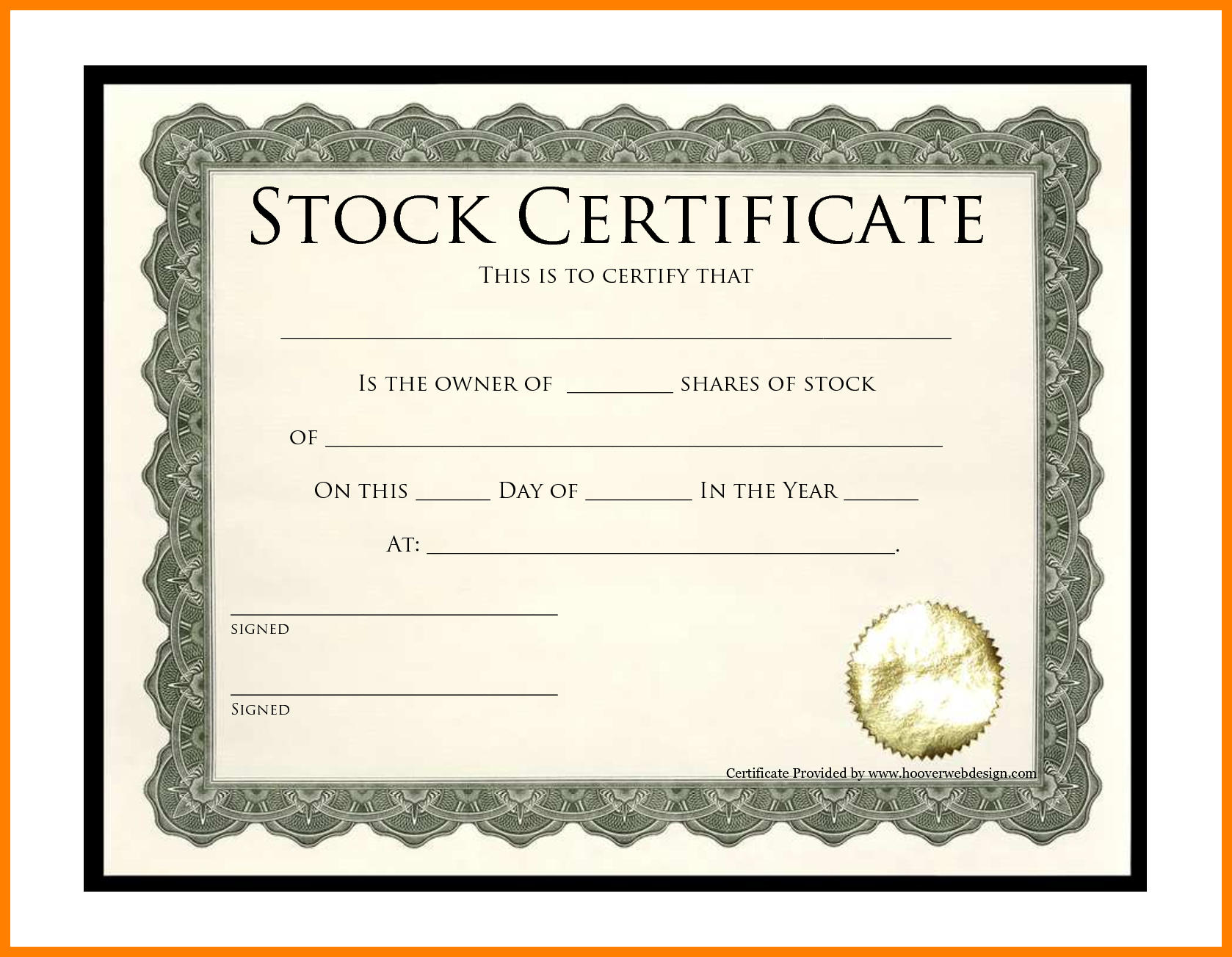7+ Free Stock Certificate Templates Microsoft Word | Marlows Throughout Downloadable Certificate Templates For Microsoft Word