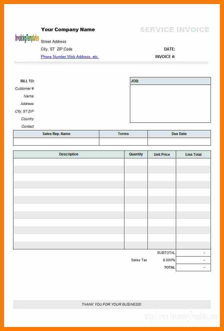 8+ Free Invoice Forms | Shrewd Investment With Regard To Contractor Invoices Templates
