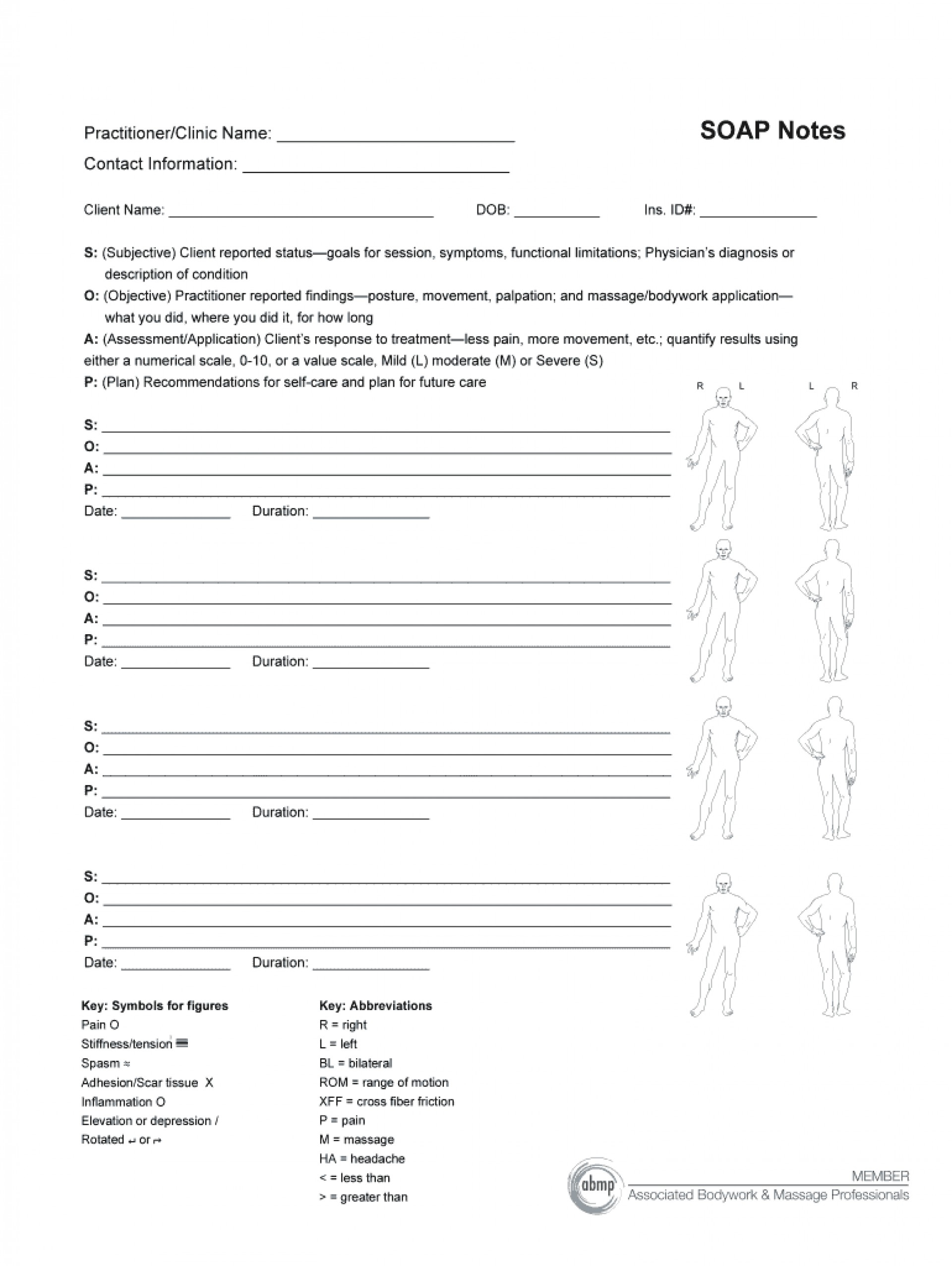 800B Massage Soap Note Template | Wiring Resources With Regard To Free Soap Notes For Massage Therapy Templates