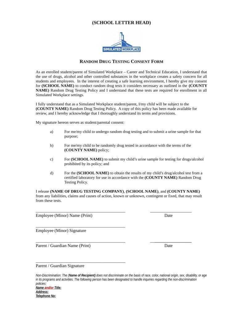 9+ Drug Testing Consent Forms – Pdf, Doc | Free & Premium Within Drug Test Results Form Template