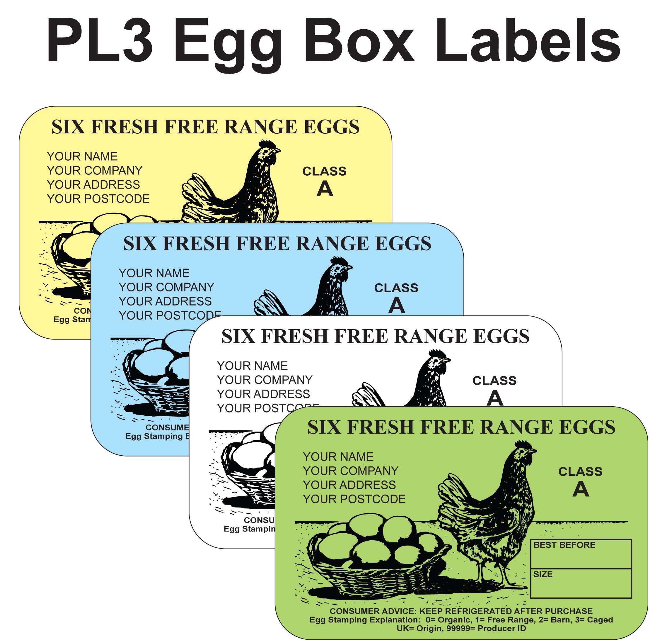Printable Egg Carton Labels