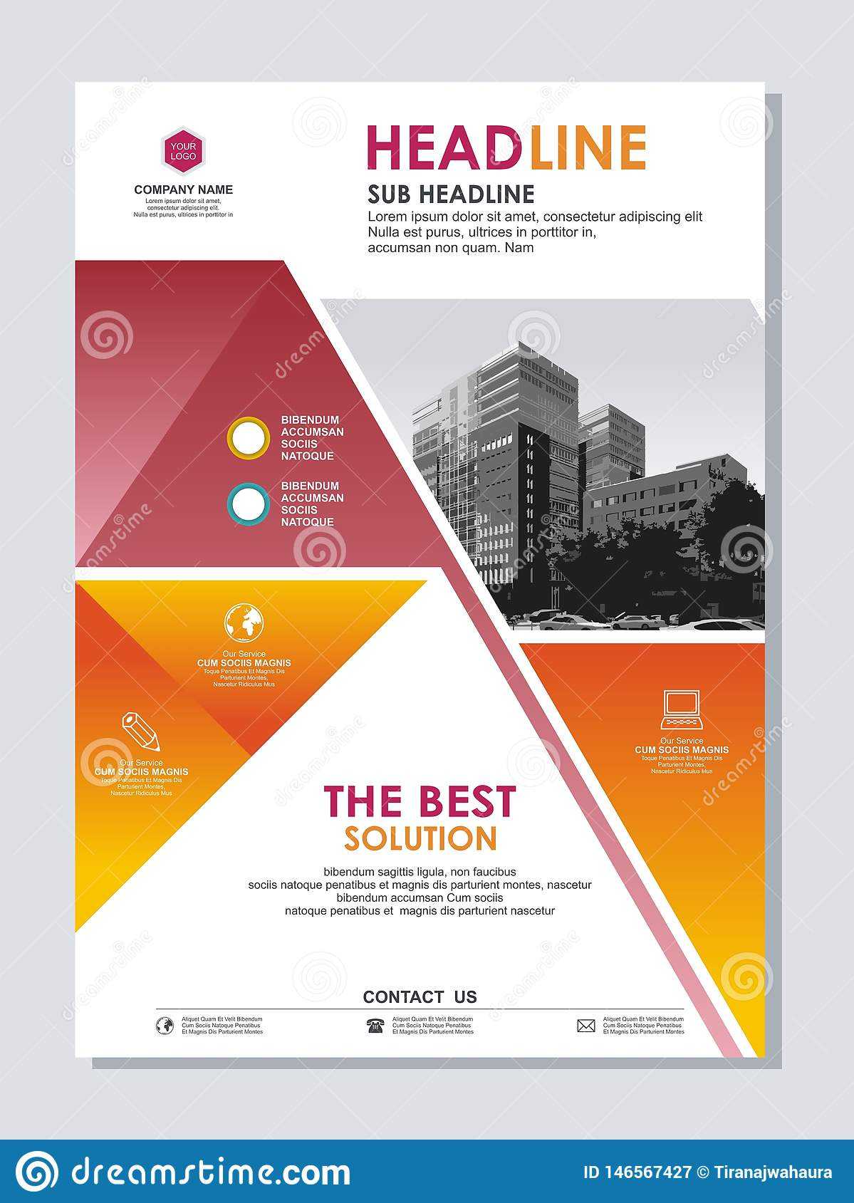 Annual Report Cover Or Flyer Template Design Stock Vector Within Flyer Announcement Template