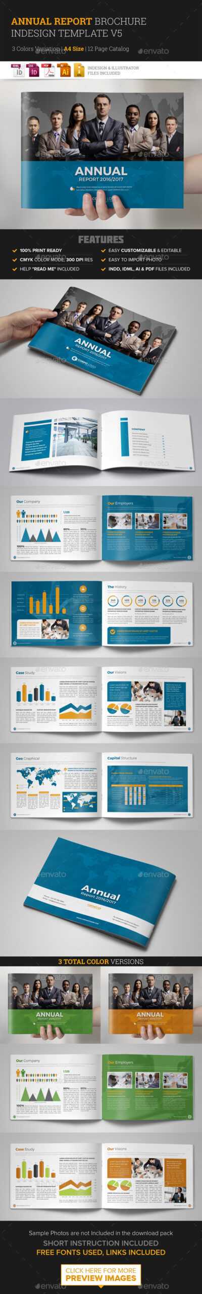 Annual Report Template Indesign Graphics, Designs & Templates In Free Annual Report Template Indesign