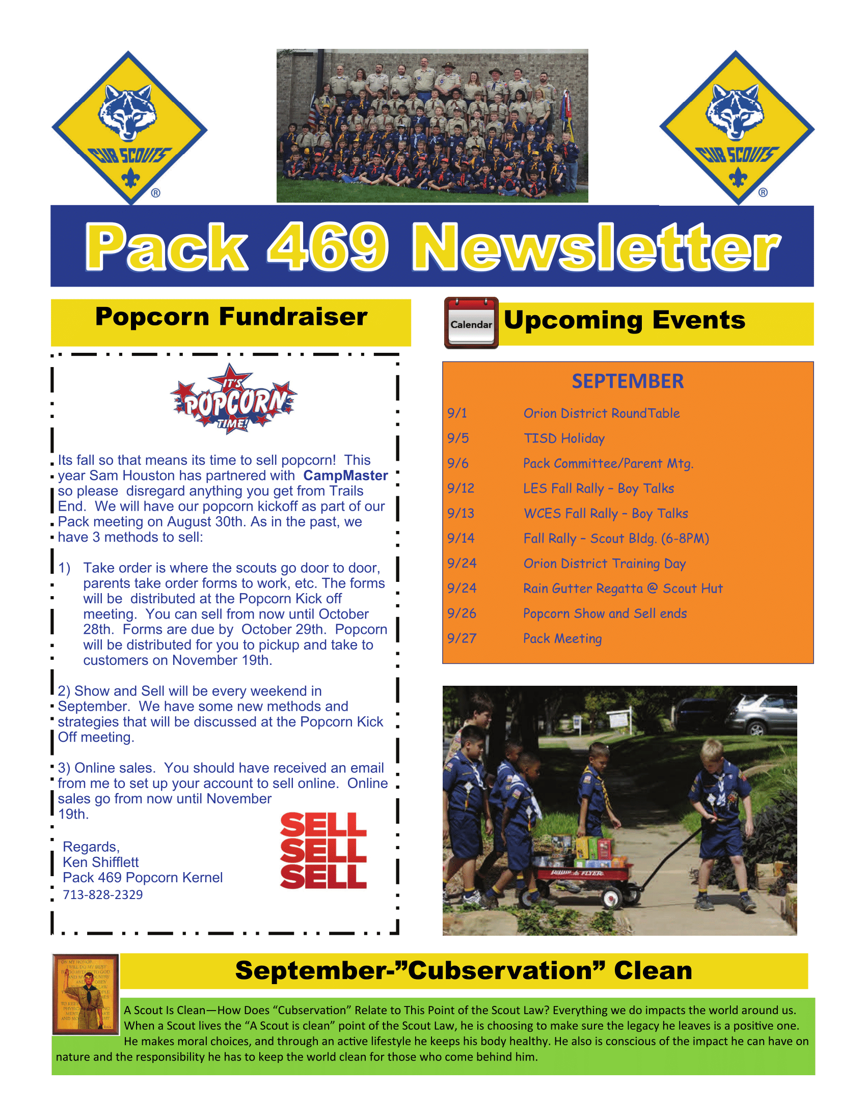 August Pack Newsletter! | Cub Scouts – Pack 469 | Do Your Best! Within Cub Scout Newsletter Template