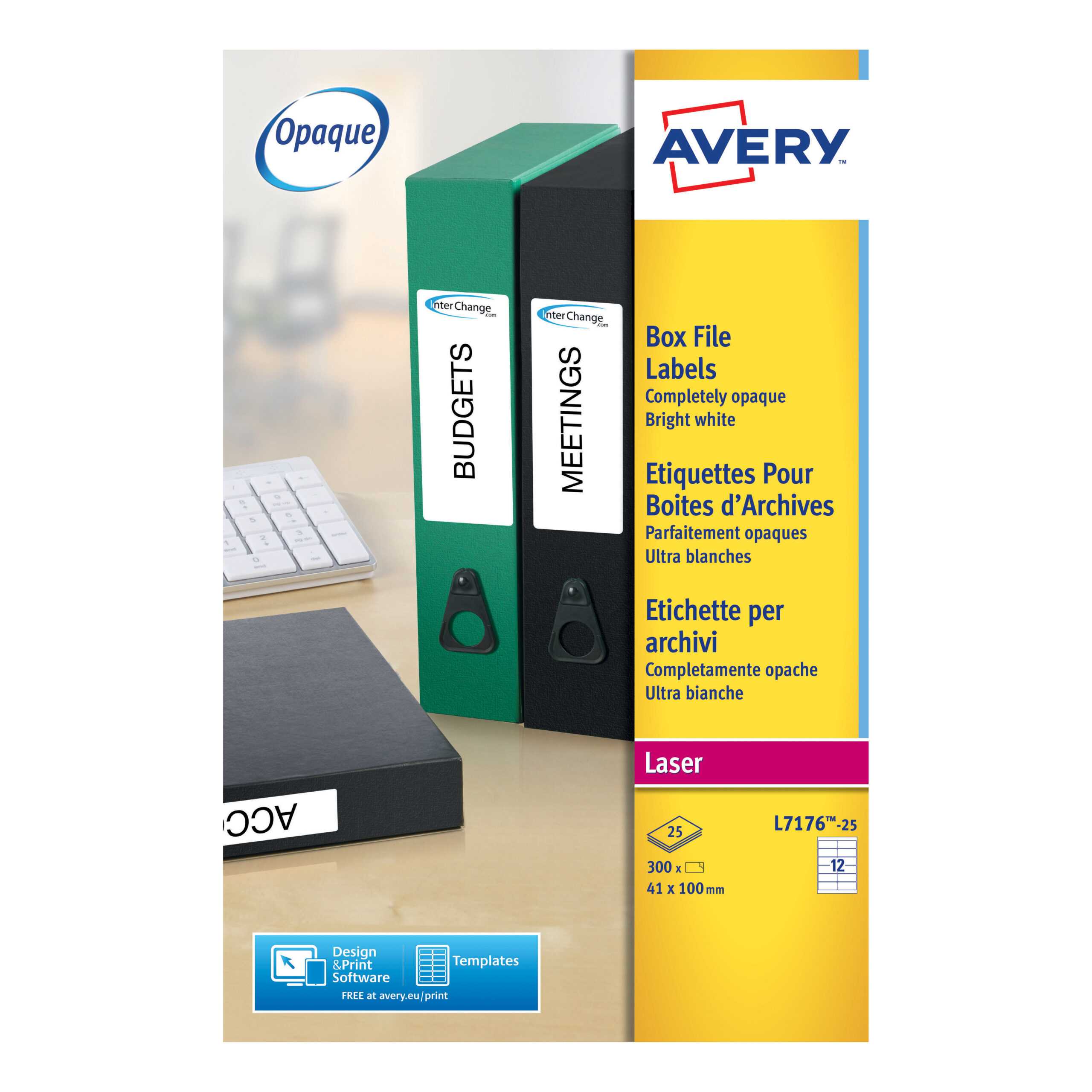 Avery Filing Labels Laser And Inkjet For 60Mm Box Files 12 Pertaining To Free Lever Arch File Spine Label Template