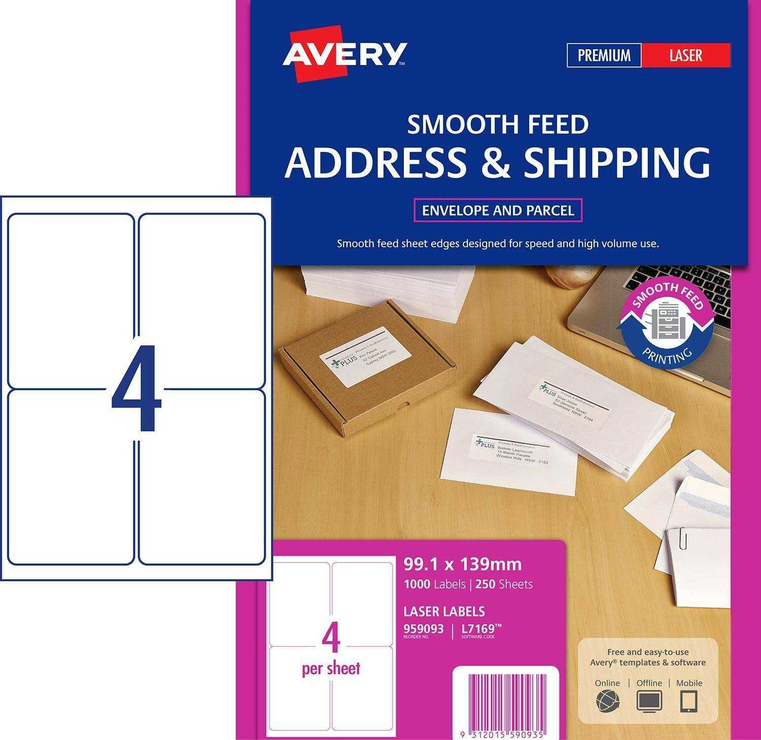 Avery Templates 4 Per Page – Colona.rsd7 With Free Postcard Template 4 Per Page