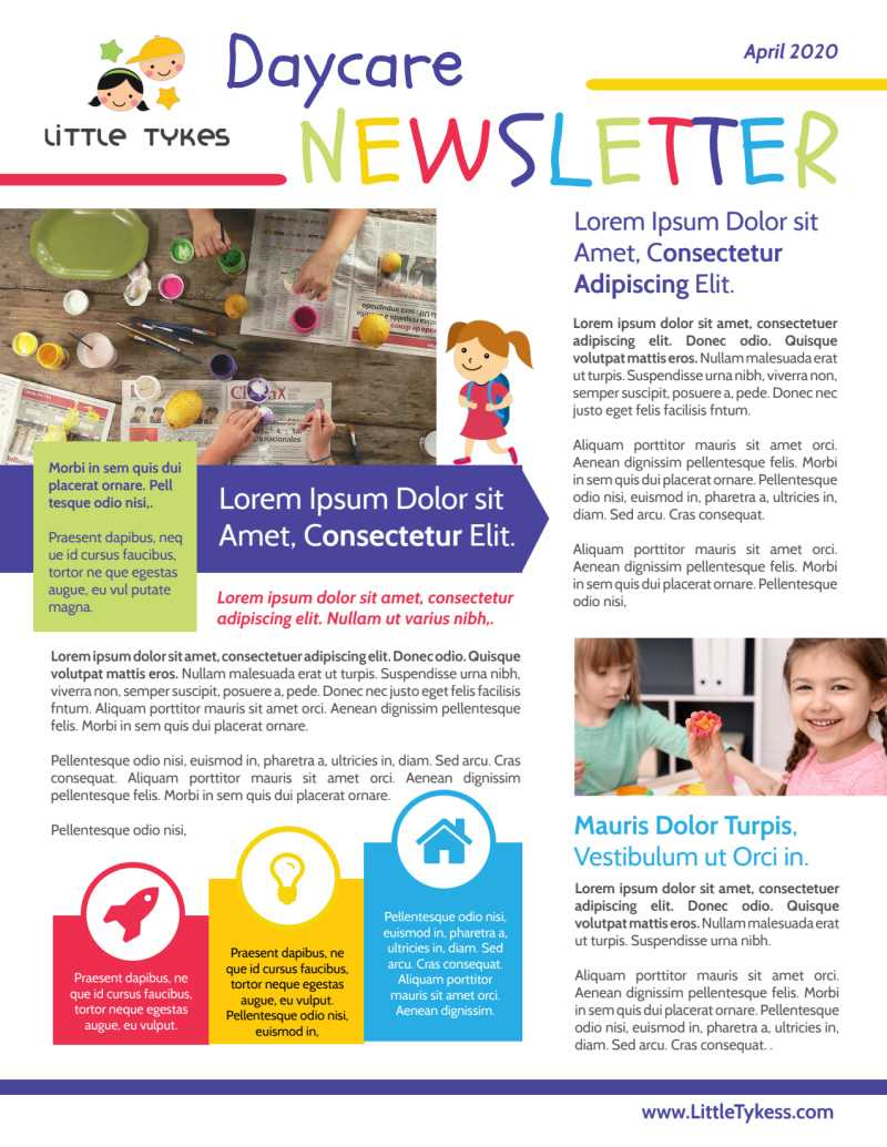 Awesome Daycare Newsletter Template With Daycare Brochure Template