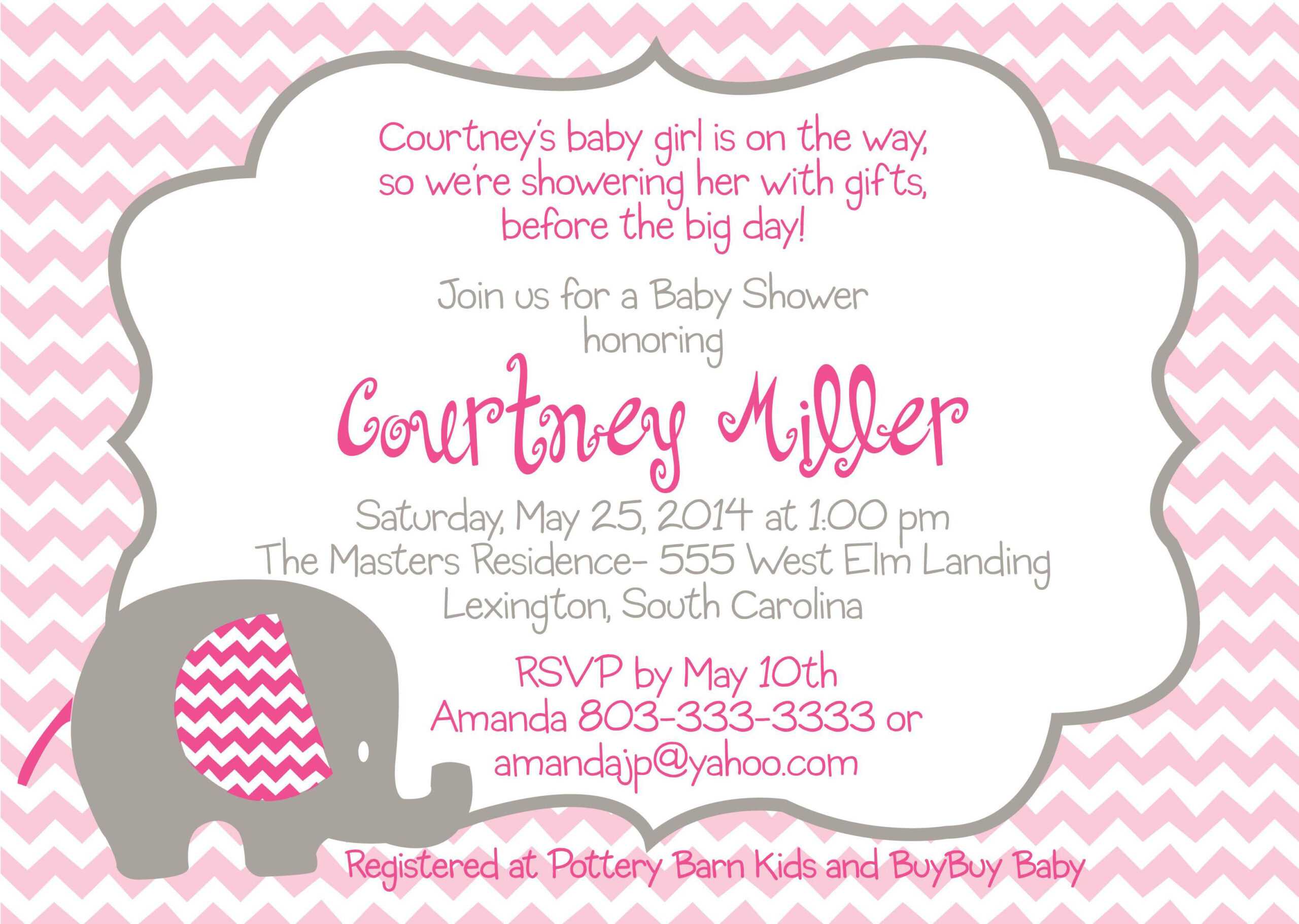 Baby Shower Invitation : Free Baby Shower Invitation Regarding Free Baby Shower Invitation Templates For Word