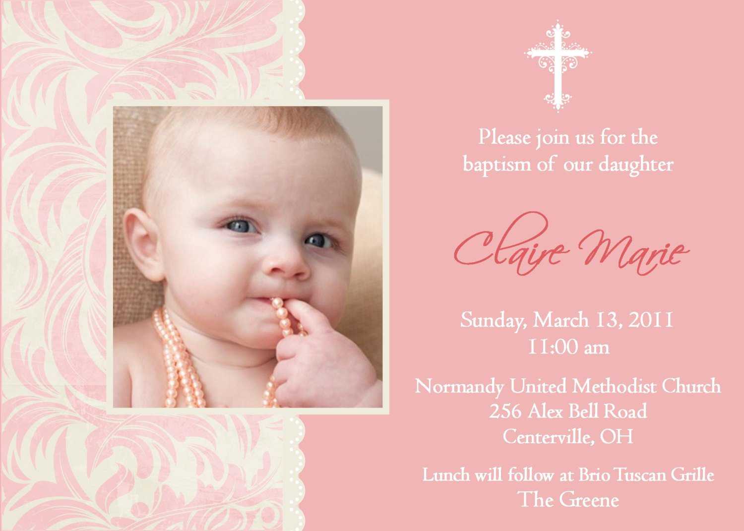 Baptism Invitation Card : Baptism Invitation Card Templates With Regard To Free Christening Invitation Cards Templates