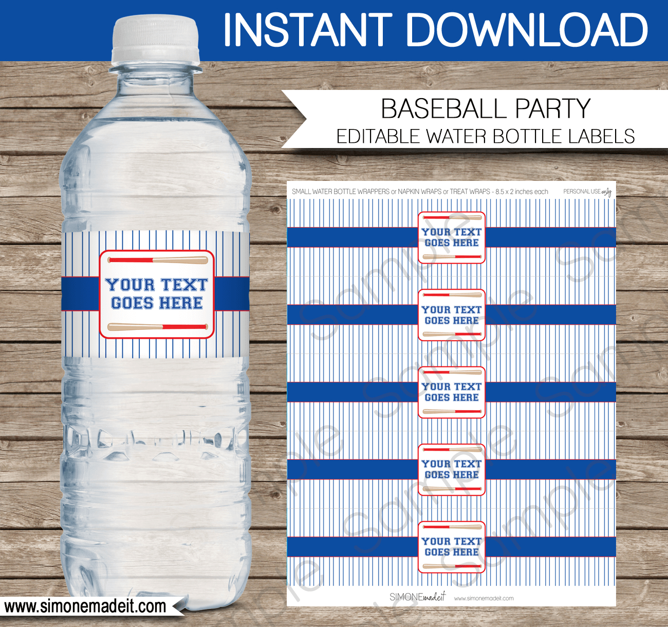 Baseball Party Water Bottle Labels Template Inside Drink Bottle Label Template