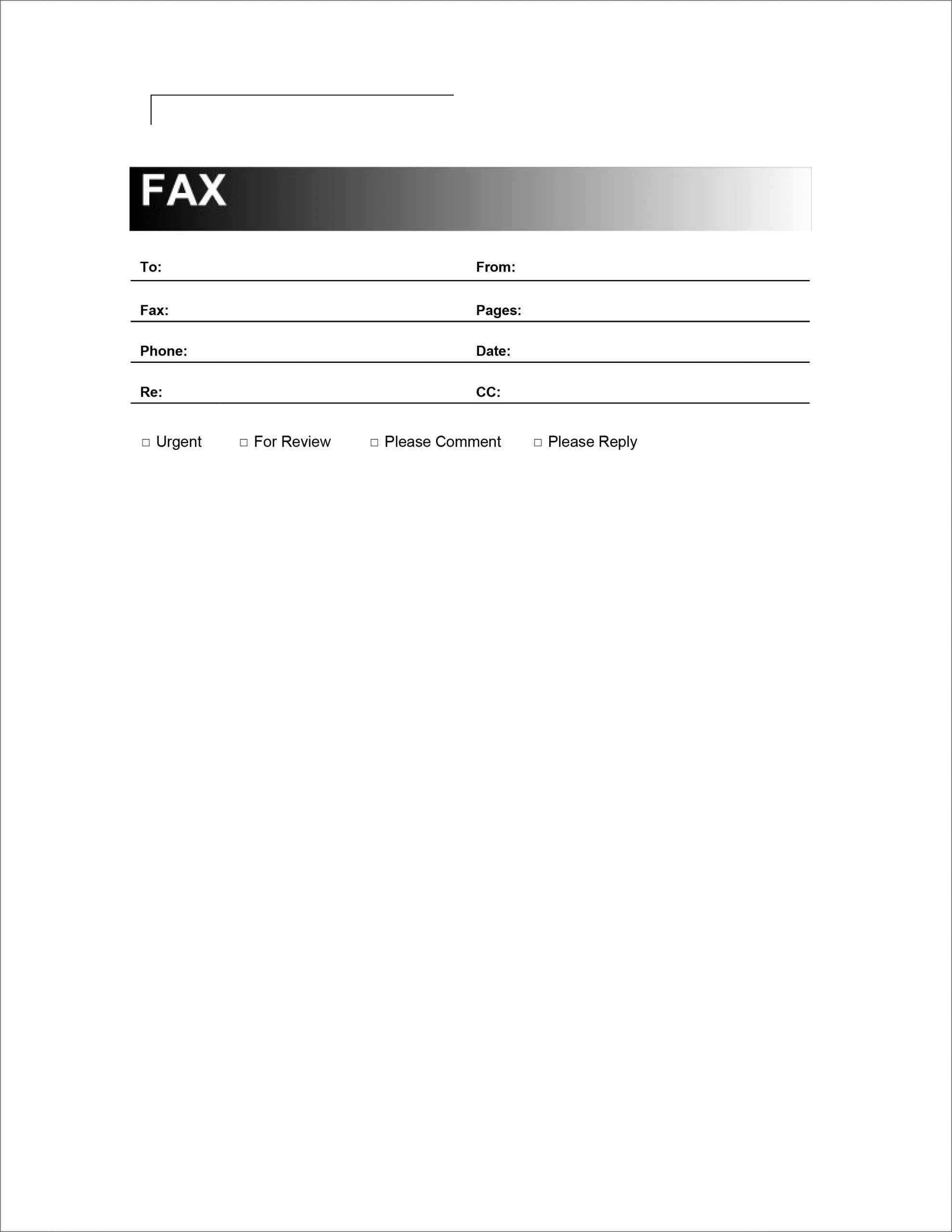 Basic Fax Cover Sheet Template Free Pdf Generic Printable Inside Fax Cover Sheet Template Word 2010