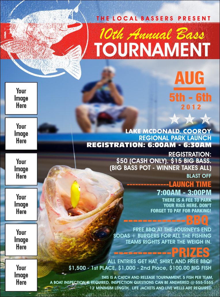 Bass Fishing Tournament Image Flyer With Regard To Fishing Tournament Flyer Template