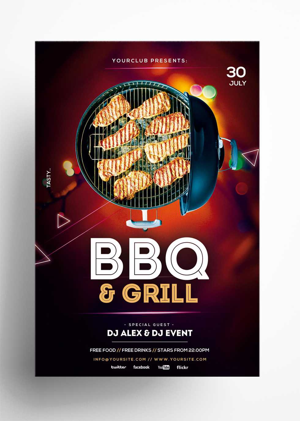 Bbq & Grill – Free Psd Flyer Template – Free Psd Flyer Inside Free Bbq Flyer Template